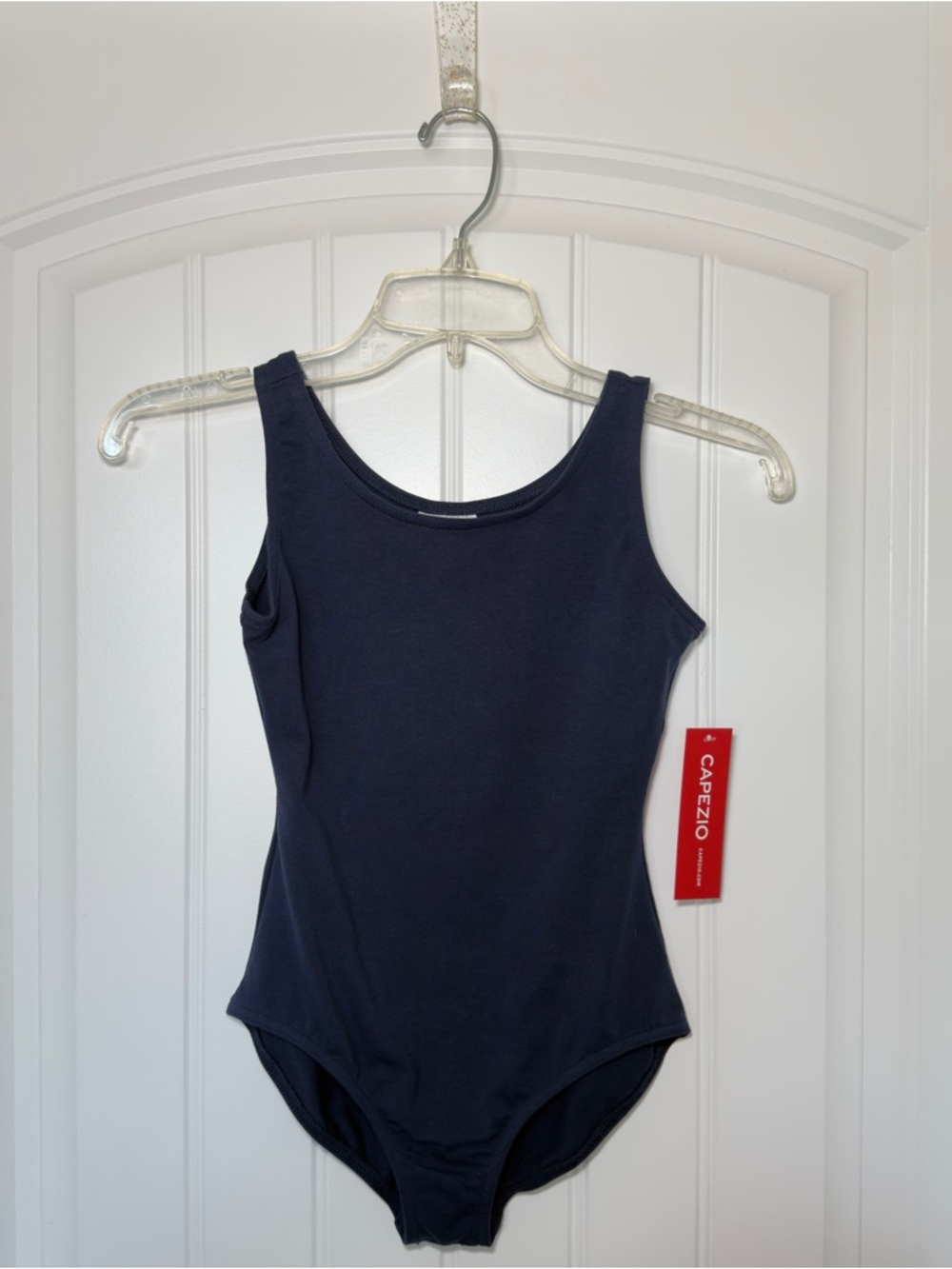 Capezio Girls Large Navy High Neck Leotard Dance Athletic NWT